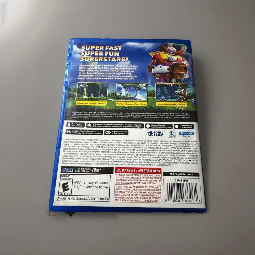 Sonic Superstars Video Game - PlayStation 5